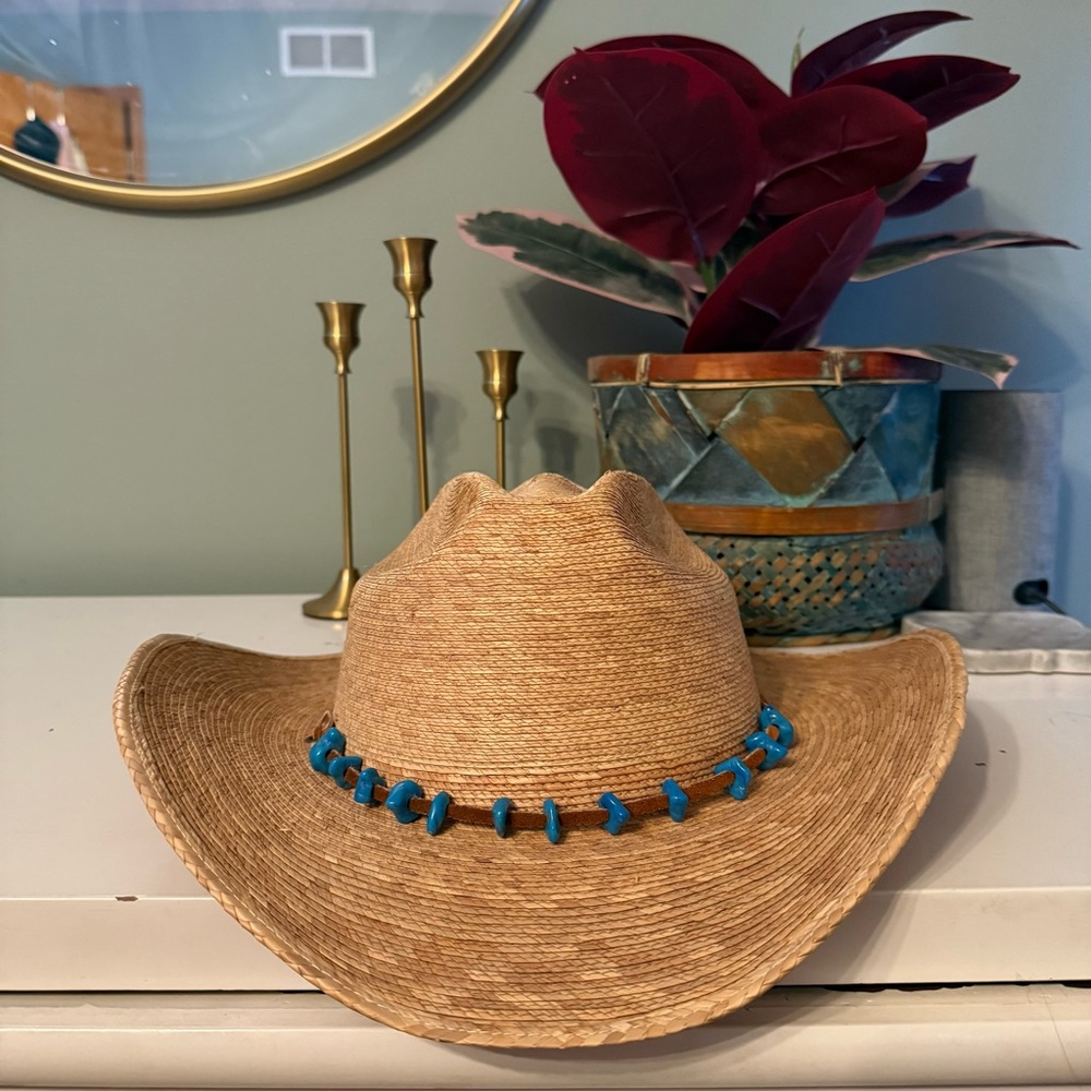 Wrangler Twenty X Genuine Palm Straw COWBoy HAT Unisex Size 20-21